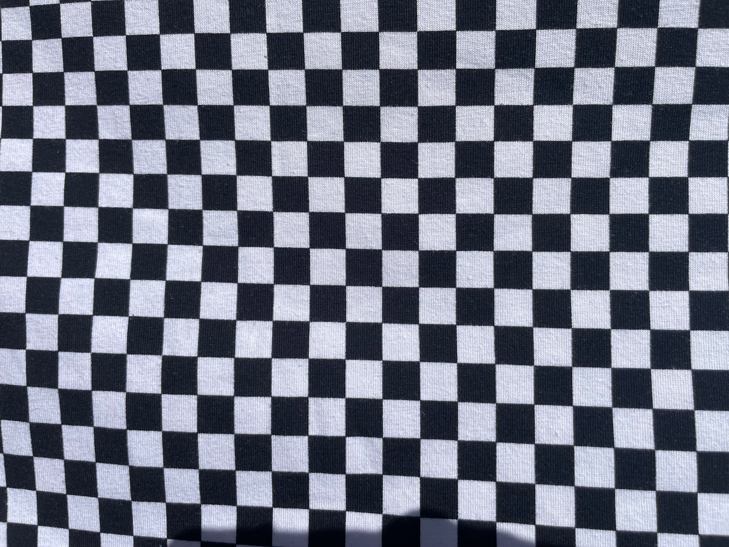 Black White Checker Cotton Jersey 90s Y2k Trending "Off the Wall 2.0"