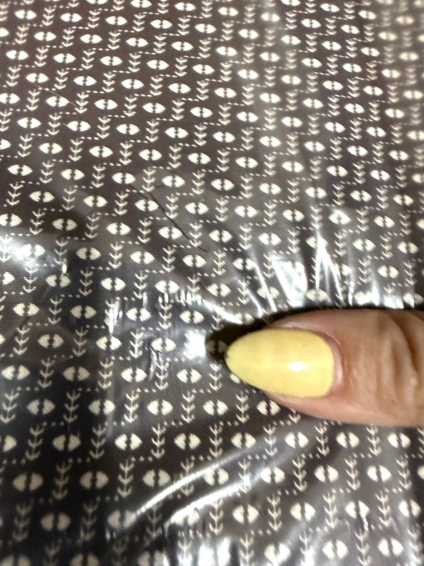 Black White Ditsy Calico Print Quilt Cotton "Midnight “