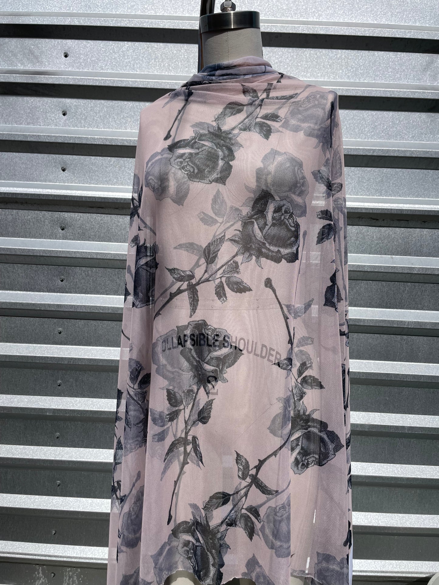 Natural Black Rose Tattoo Mesh "Romeo's Rose"