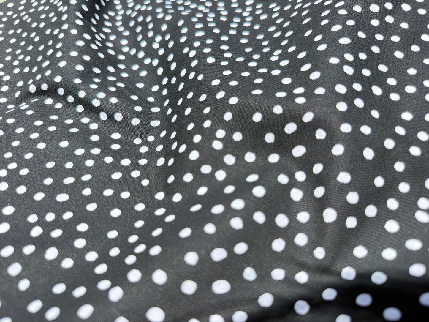 Black White Dot Print Quilt Cotton "Cha Cha Dot"