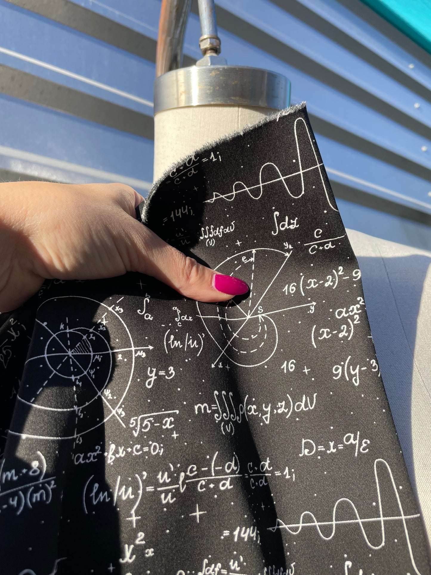 Black hole Time Warp Mathmatic Theory Illustration Print Cotton Soandex Sateen “ In Theory”