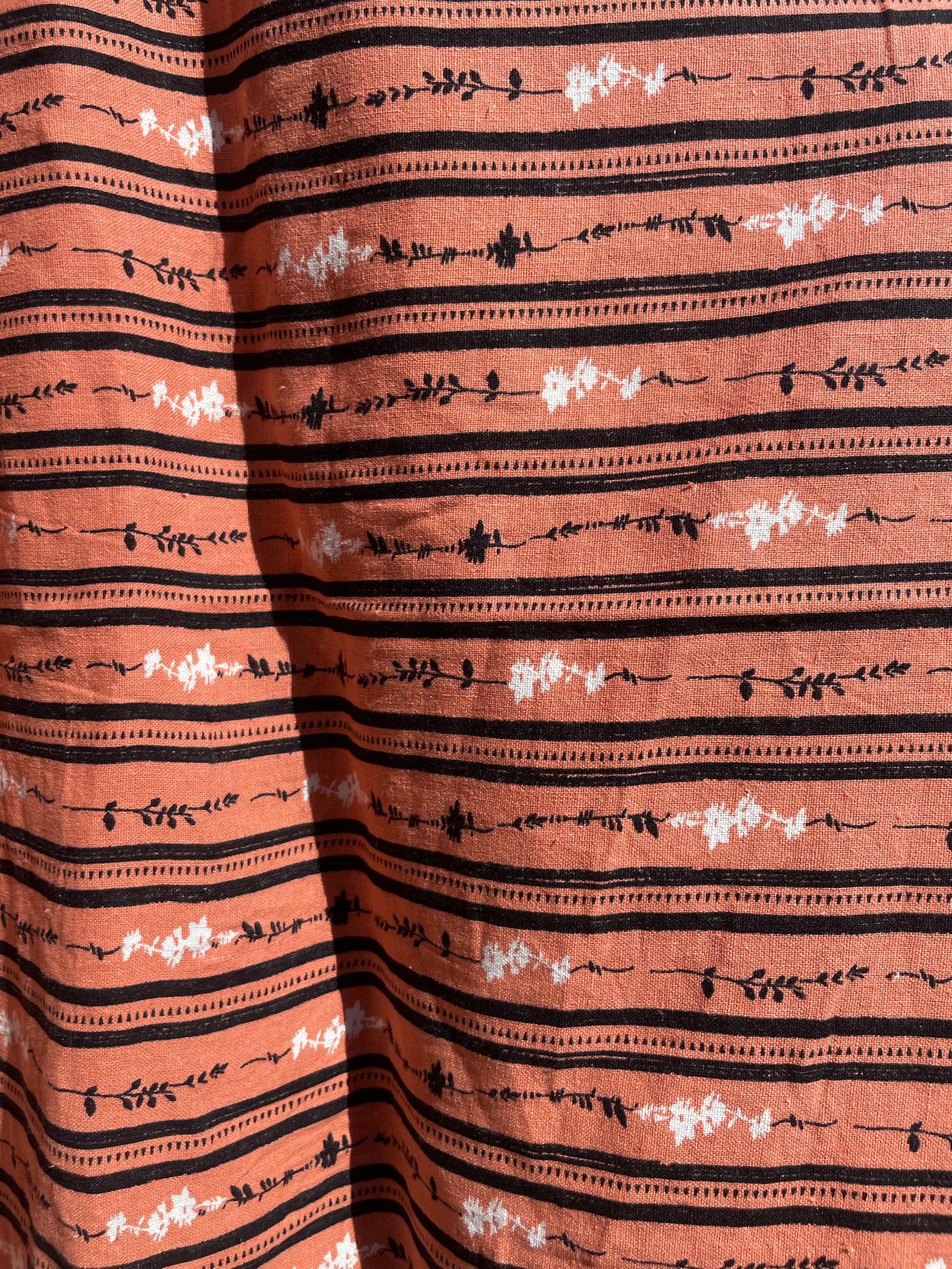 Coral Floral Cottage Core Cotton/ Linen " Peach Tree"