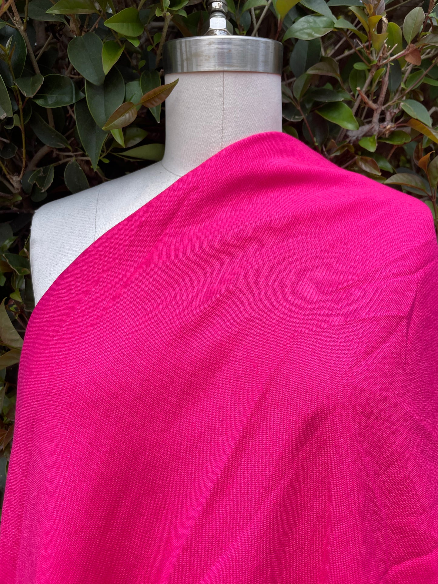 Magenta Pink Cotton Linen Solid Blend "Vacay for Maggie"