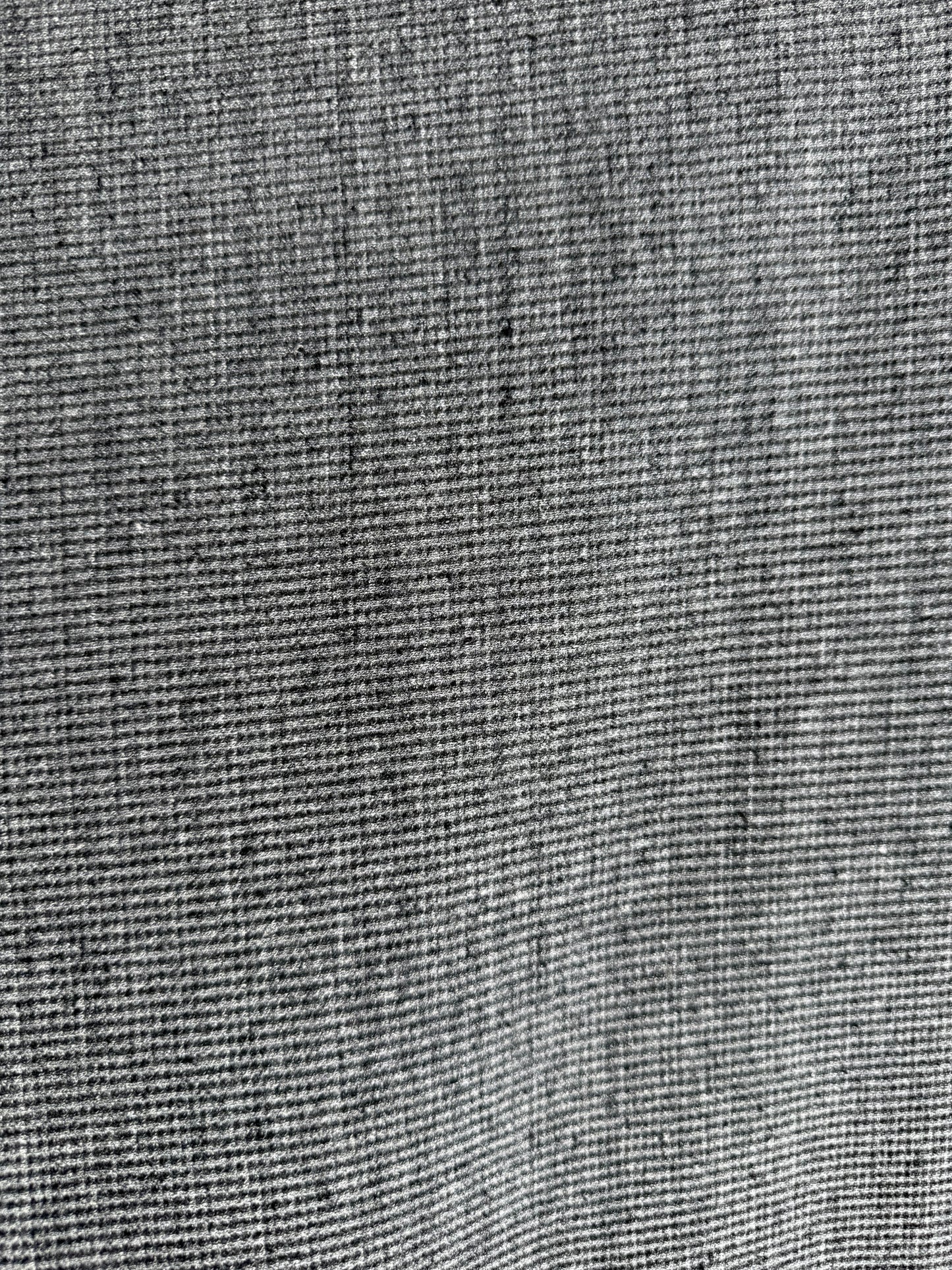 Charcoal Heather Grey Small Cotton Mini Waffle Thermal Knit "Coal Mine"