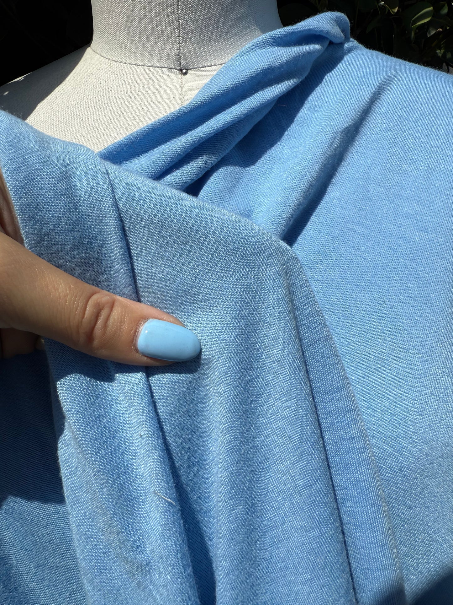 Light Blue Rayon Spandex Jersey "Above the Clouds"