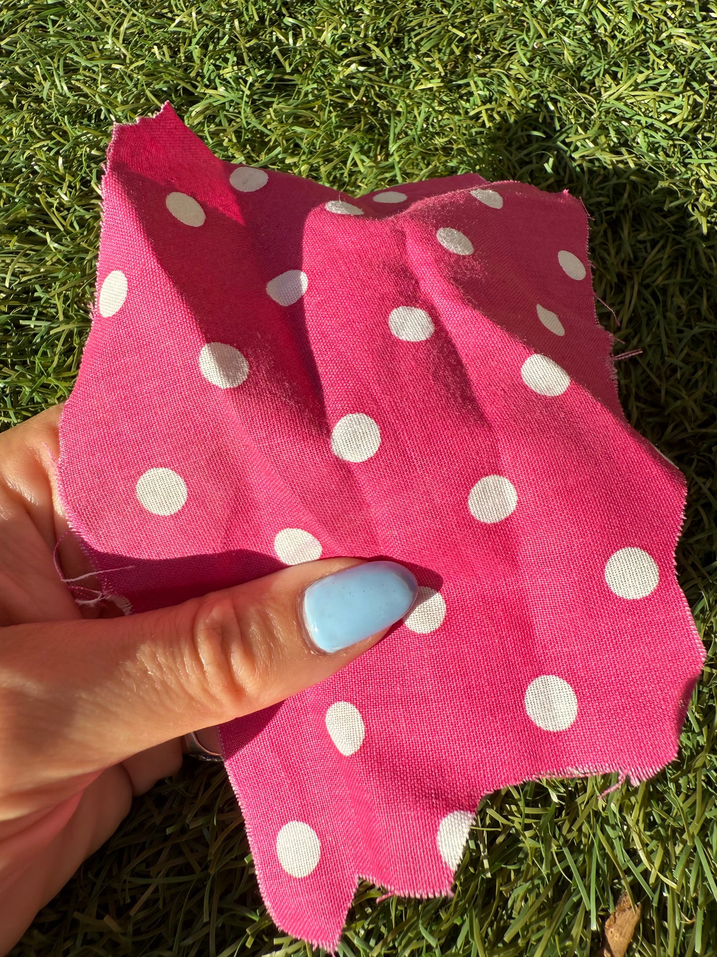 Pink White Polka Dot Cotton Poplin Woven "Pink'N'Fabulous"