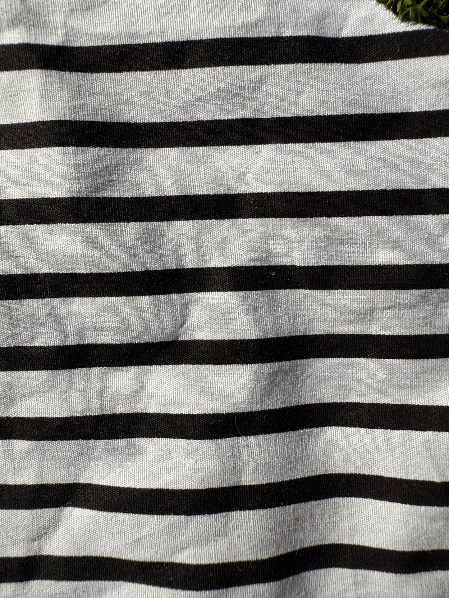Black White Vertical Stripe Cotton Spandex Poplin Woven "Line of Beauty"