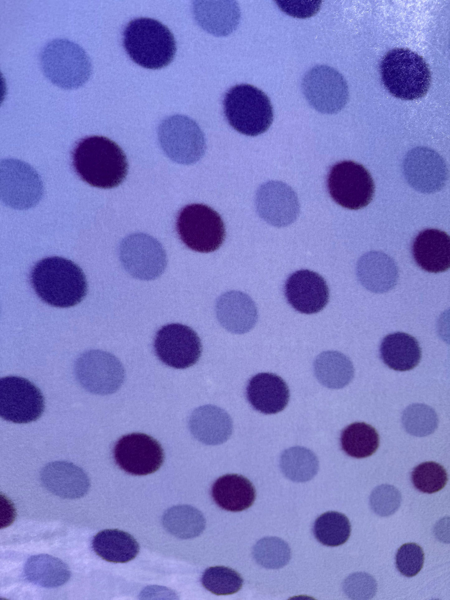 Purple Lavender Polka Dot Print Polyester Polar Fleece "Polka Poppin"