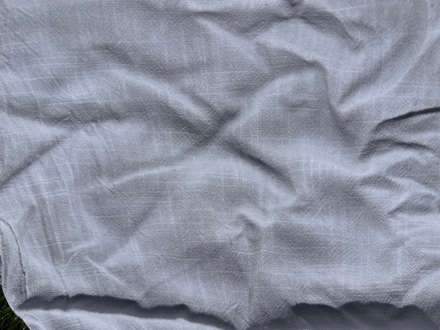 White Rayon Linen Woven "Coconut"