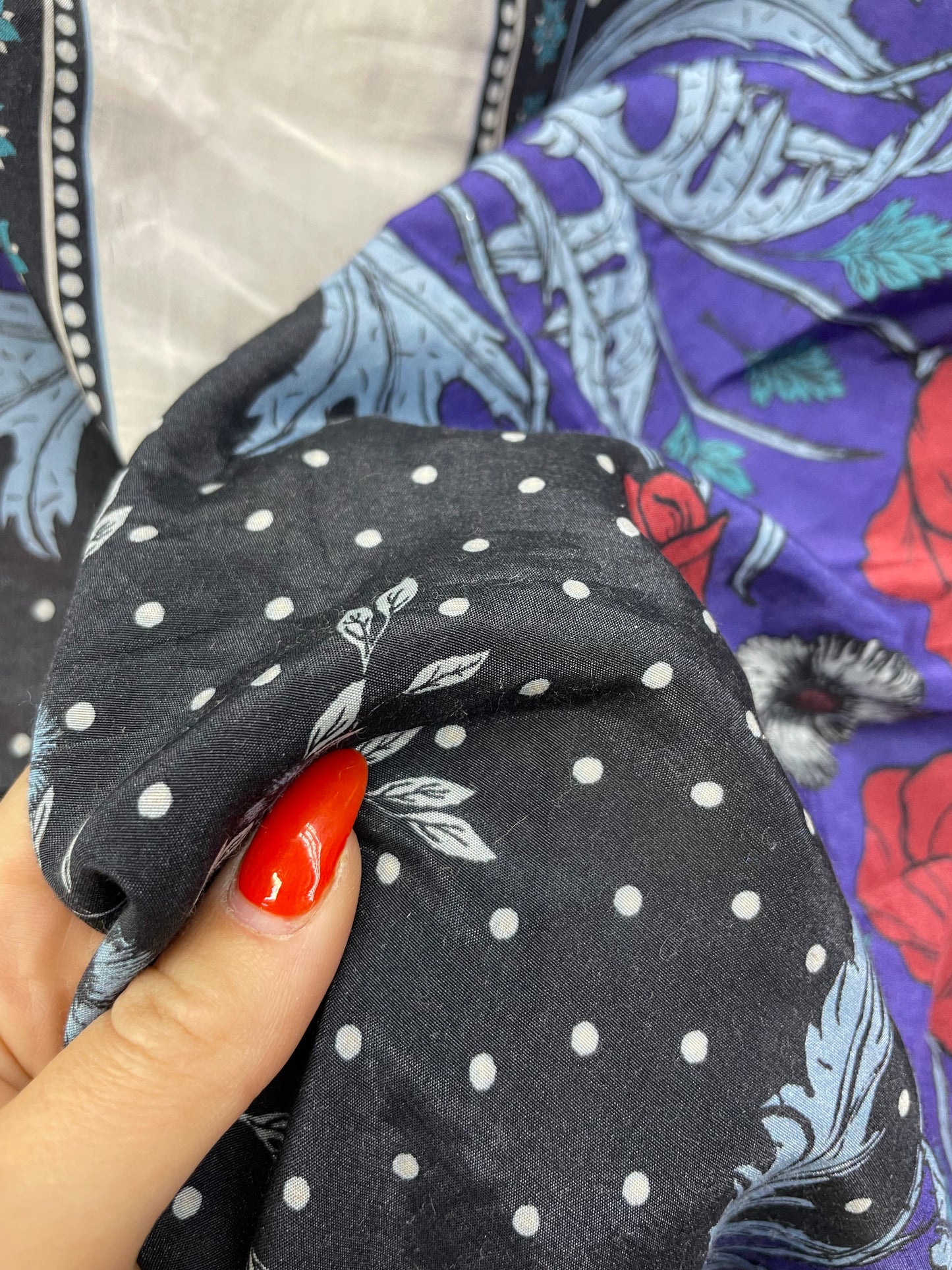 Silk Cotton Voile Poppy Scarf Print “Poppin’ Poppy’s”