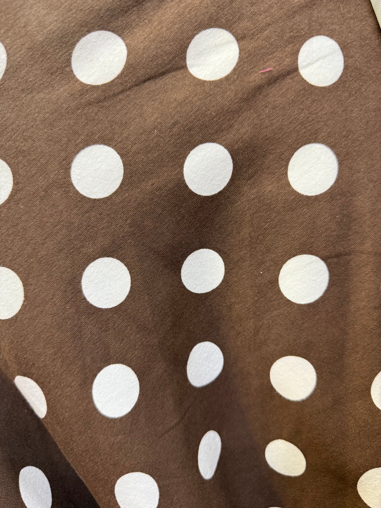 Brown White Medium Dot Cotton Jersey "Chocolate Chip Pancakes"