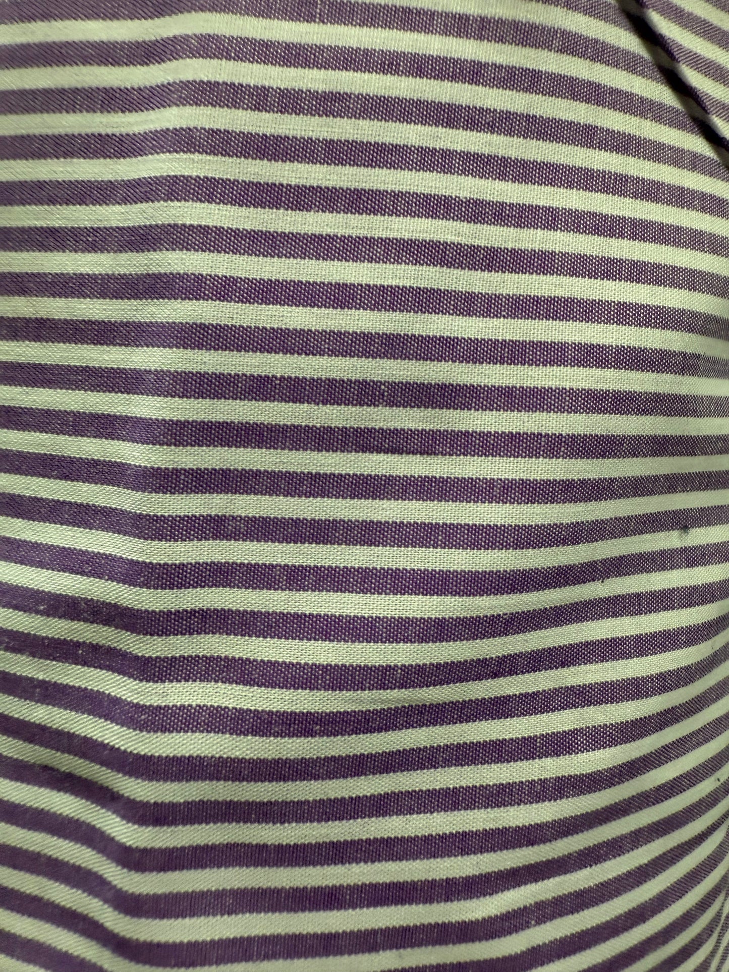 White Purple Thin Stripe Cotton Spandex Poplin Shirting "Very Purple"