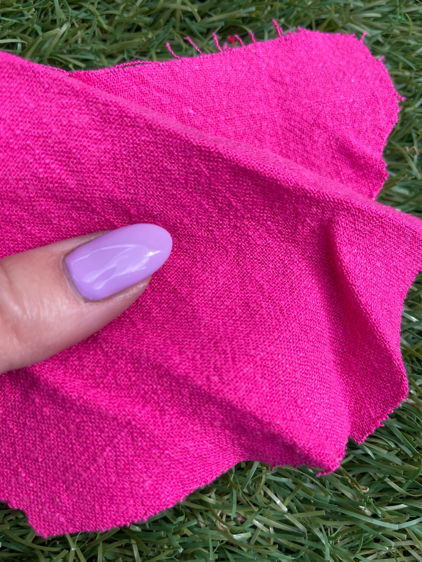 Fushia Pink Linen Rayon Blend Woven "Baja Mama"
