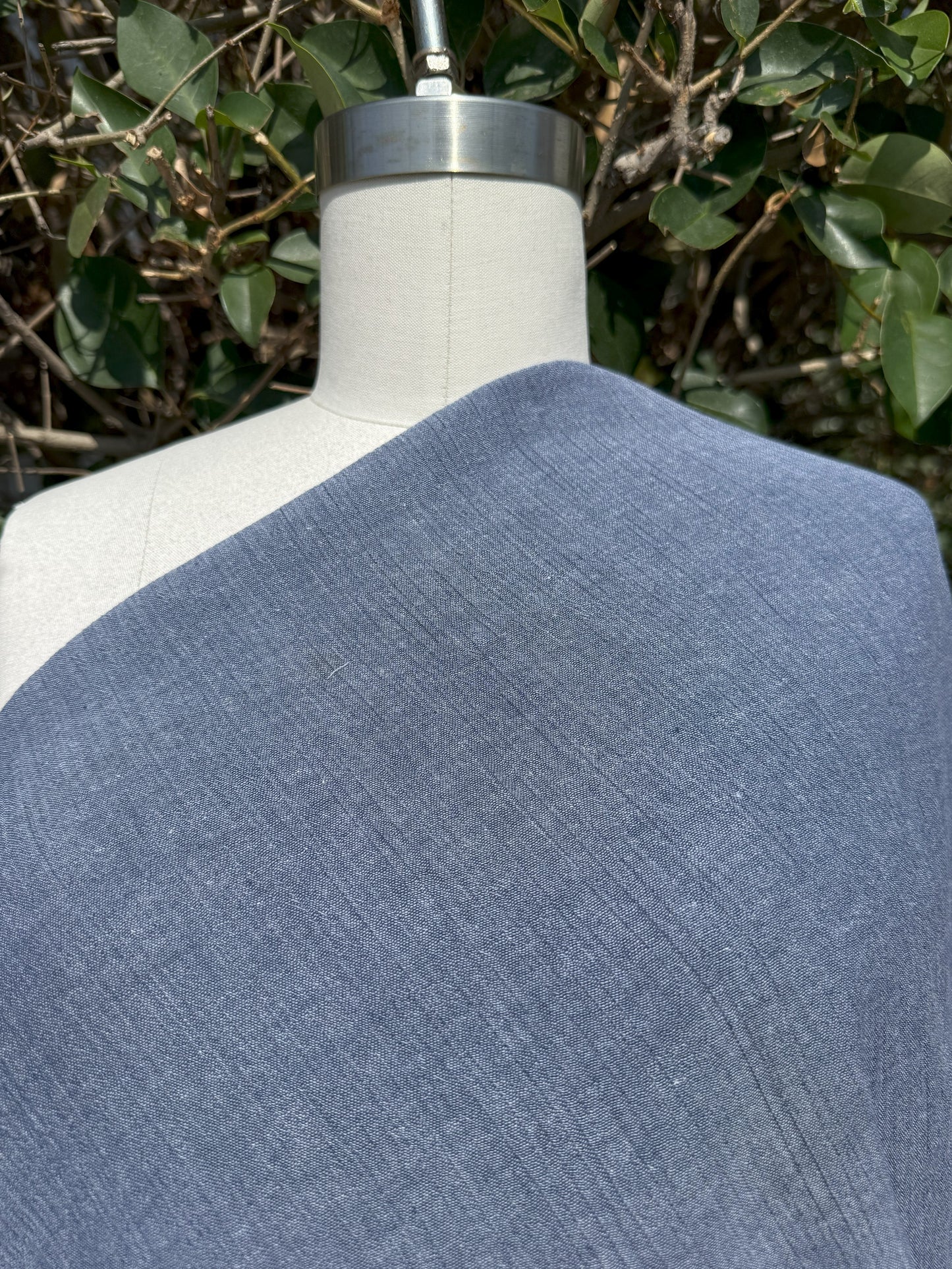 Blue Chambray Cotton Gauze Woven "Blue Genes"