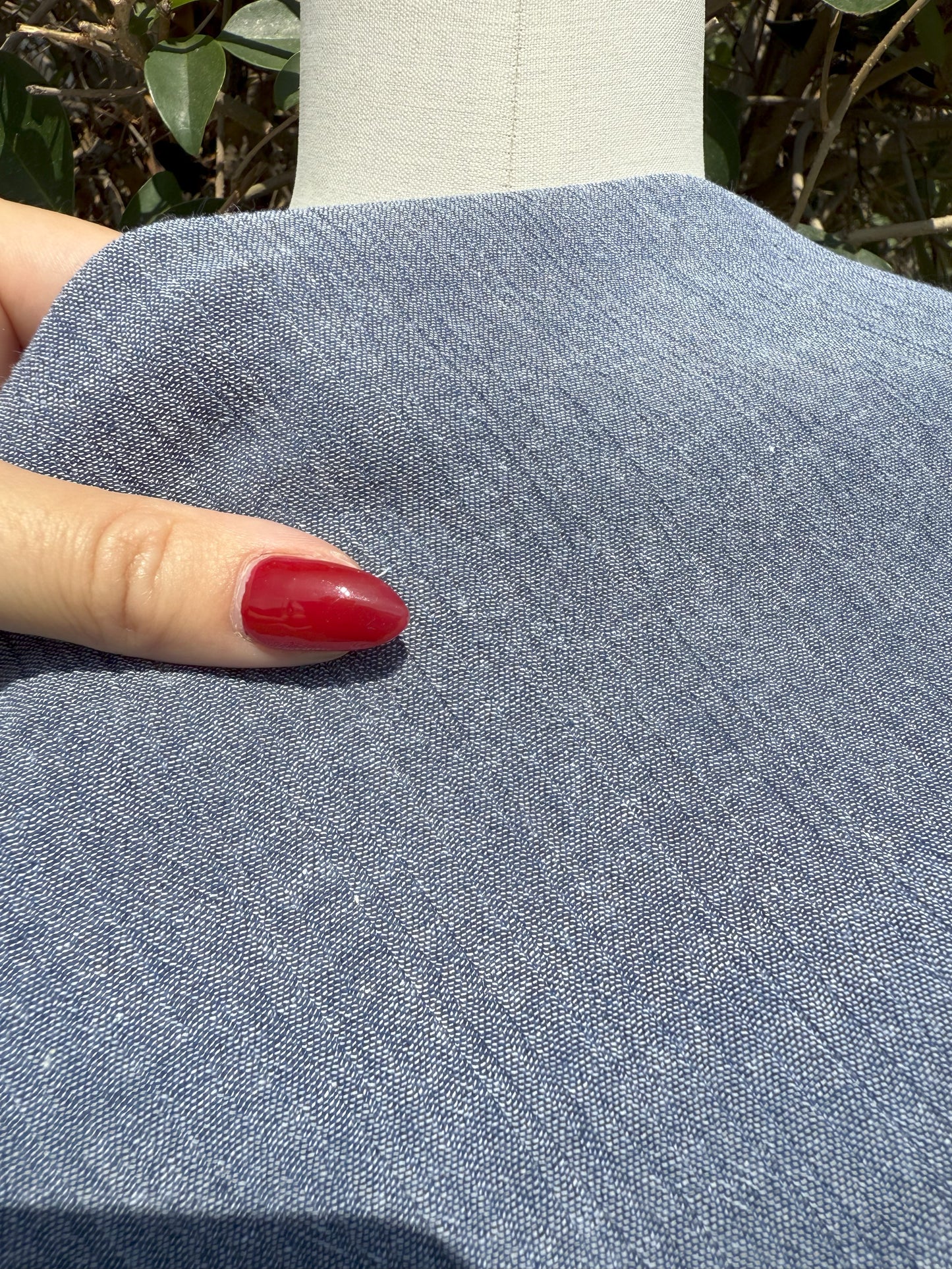 Blue Chambray Cotton Gauze Woven "Blue Genes"