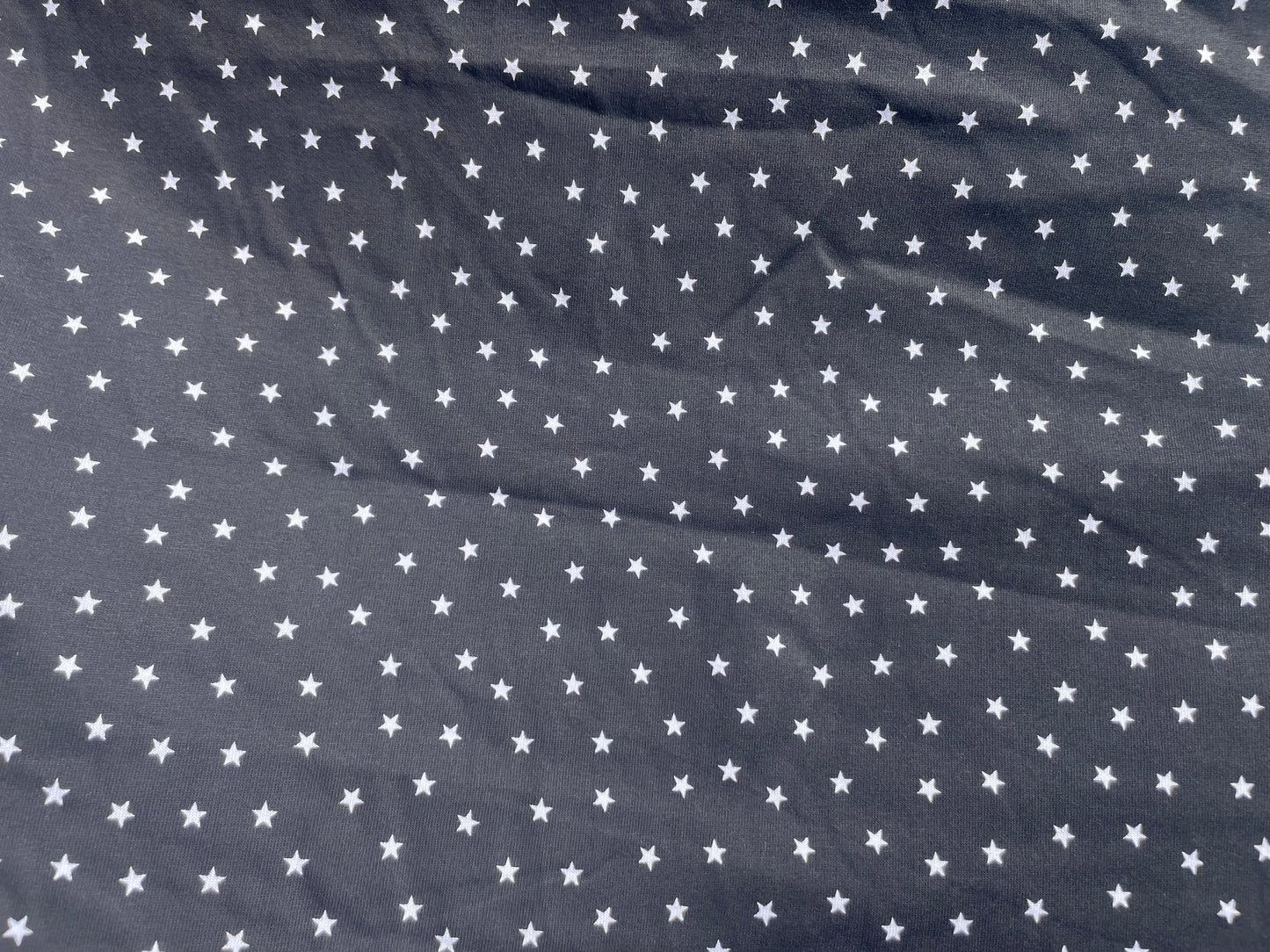 Black White Mini Star Print thick Cotton Vintage Jersey "I am a Star"