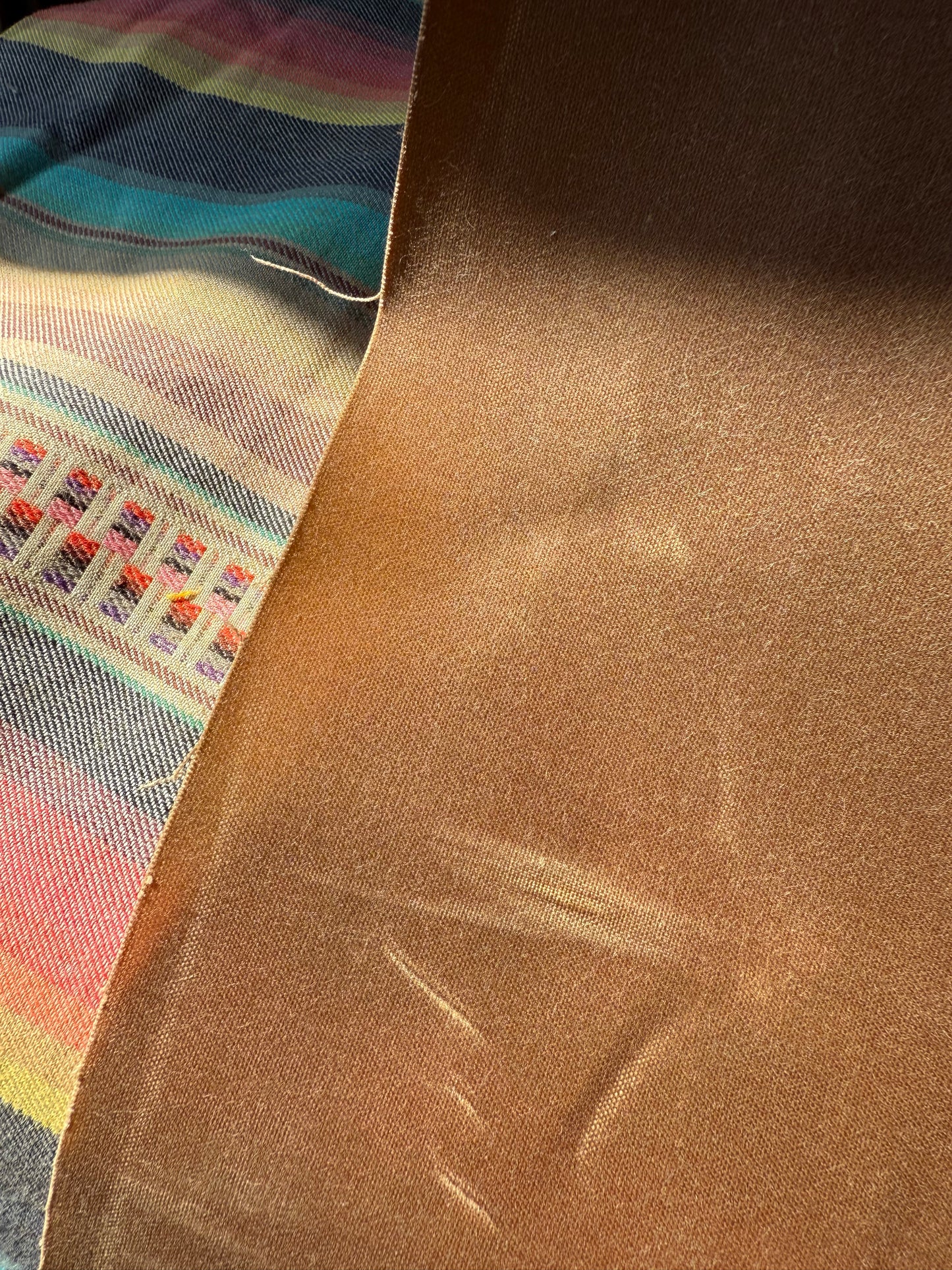 Brown Waxed Cotton Canvas Fabric By The Yard "Tweedy Mountain"