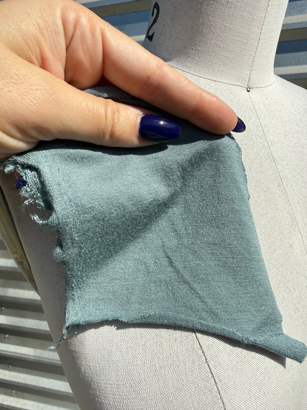 'Astoria' Sage Green Rayon Spandex Jersey – Deadstock | Pre-Cut Yardage