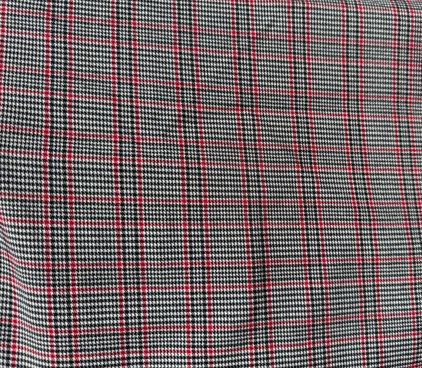 Black White Red Plaid Polyester Woven "Avril Pants 2.0"