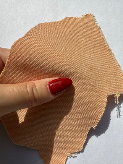 Orange Peach Apricot Cotton Duck Canvas "Summer Apricot”