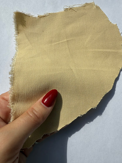 Yellow Cream Cotton Duck Canvas "Lite Butter’