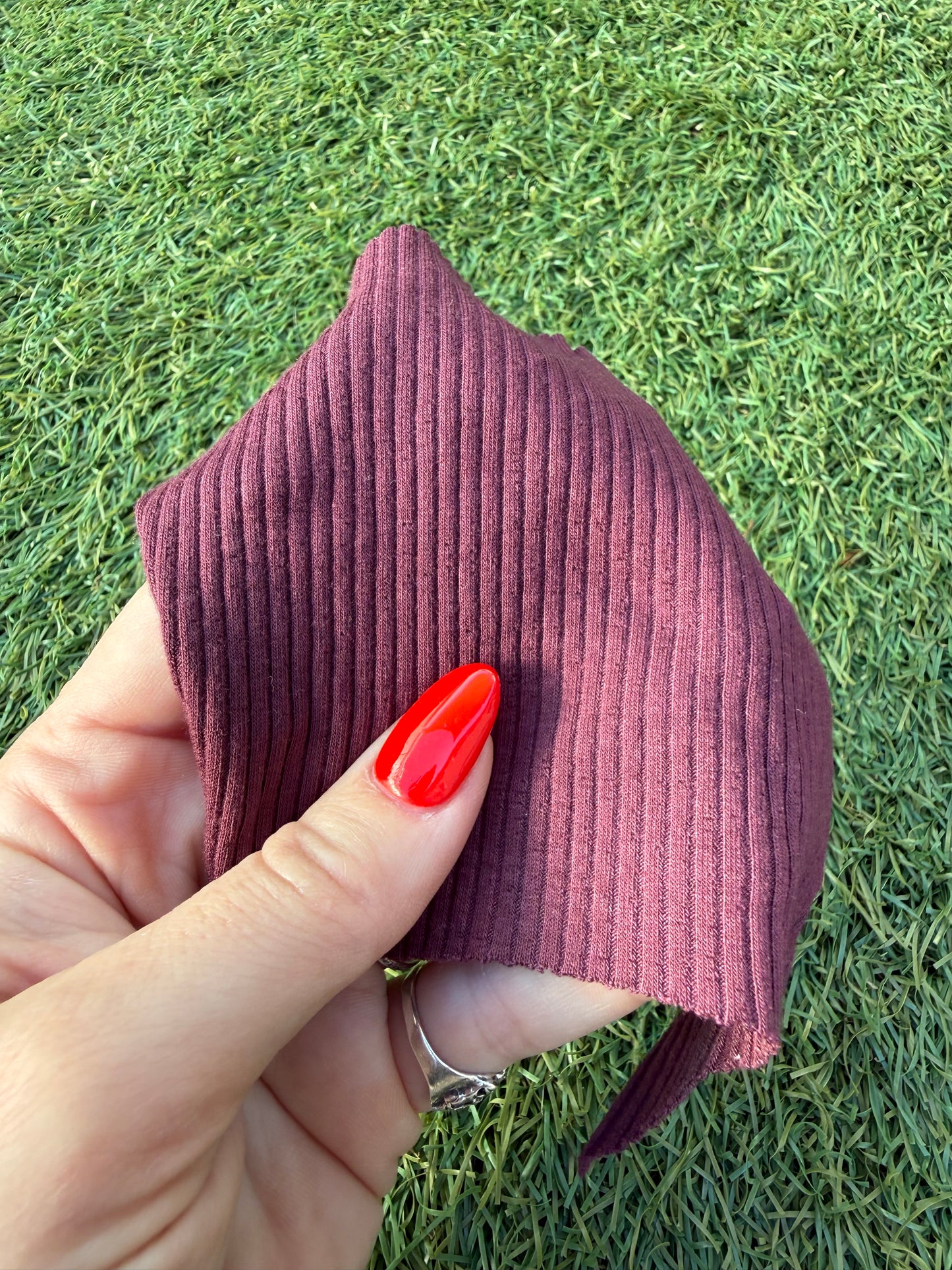 Purple Plum  2x1 Rayon Spandex Rib Knit "Sugar Plum”