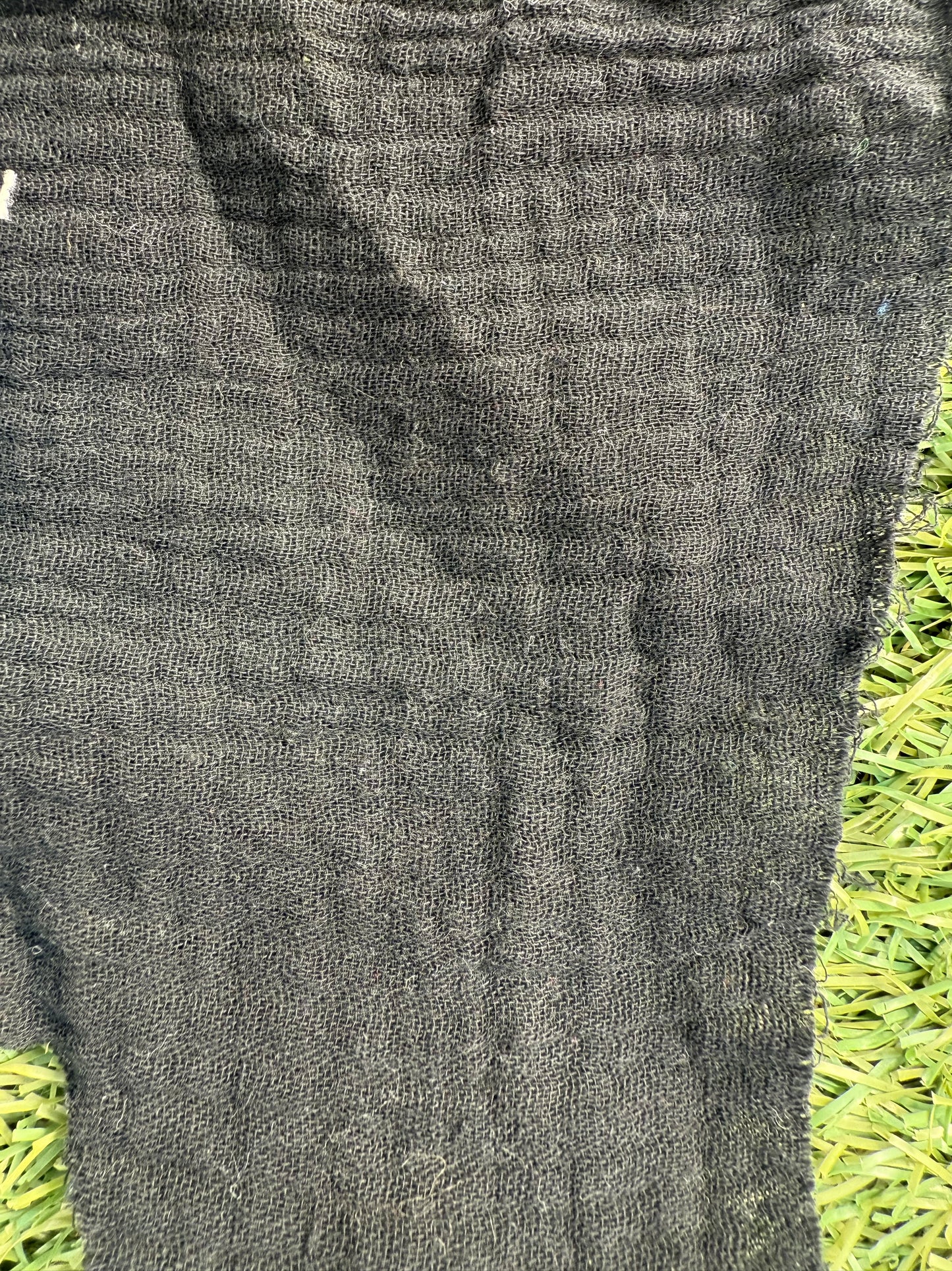 Black Double Cotton Gauze Woven "Midnight Marshmallow"