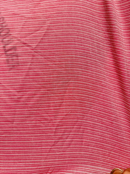 Pink White mini Stripe Cotton Voile Shirting Woven "Josie"