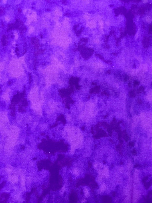 Purple Tie-Dye Quilt Cotton Poplin Woven "Psychedeli-ink"