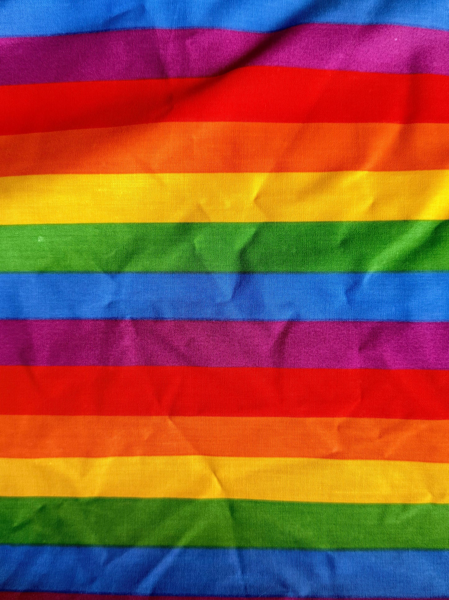 Rainbow Stripe Vintage Cotton Lightweight Poplin "June"
