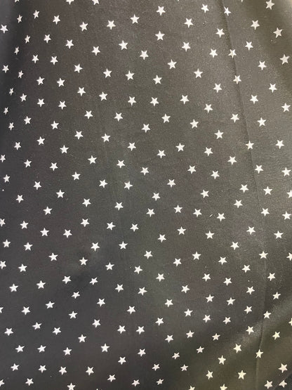 Black White Mini Star Print  thick Cotton Vintage Jersey  "I am a Star"
