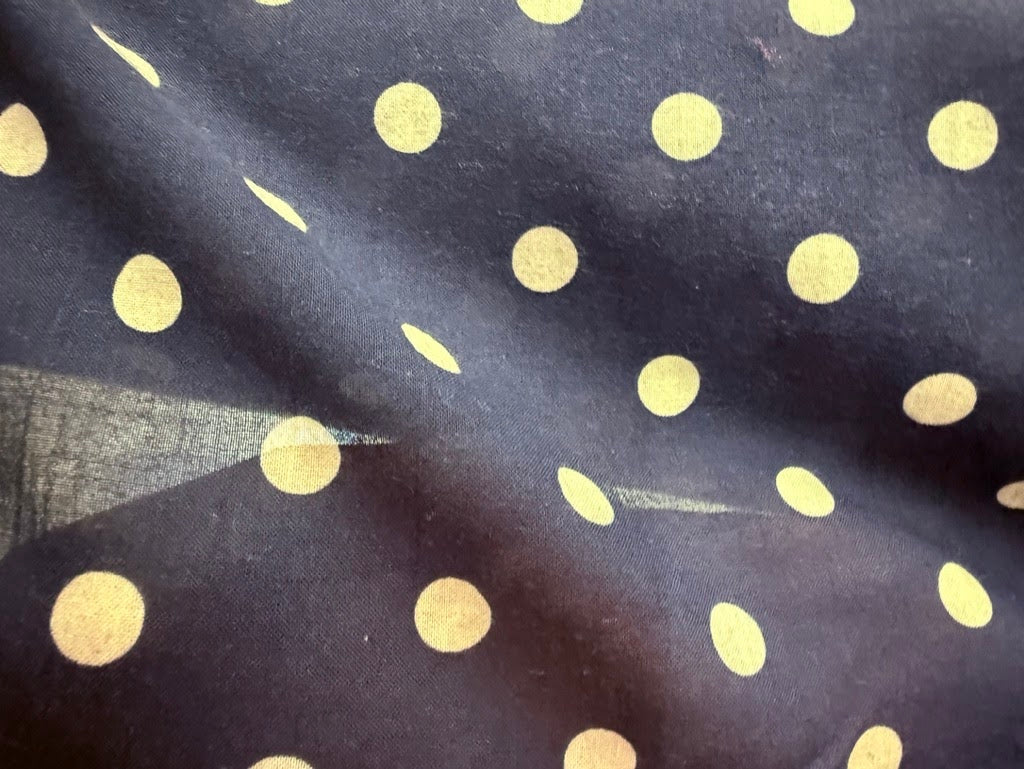 Navy White Polka dot Sheer Cotton Voile Woven "Spot On"
