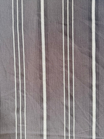 Black White Thin Stripe Cotton Gauze "Goth Sea Tea"