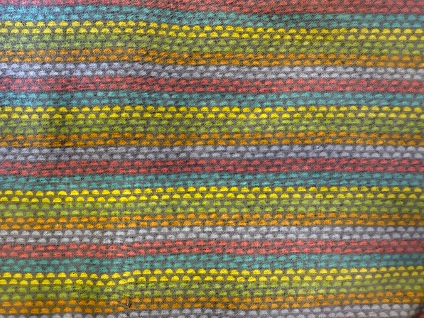 Grey Yellow Green Pastel Multi Color Mini Speck Polkadot Stripe Cotton Flannel “Baby Bumps”