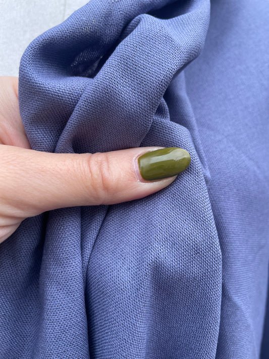 Dusty Periwinkle Blue Cotton Linen Solid Blend "Periwinkle Moment"