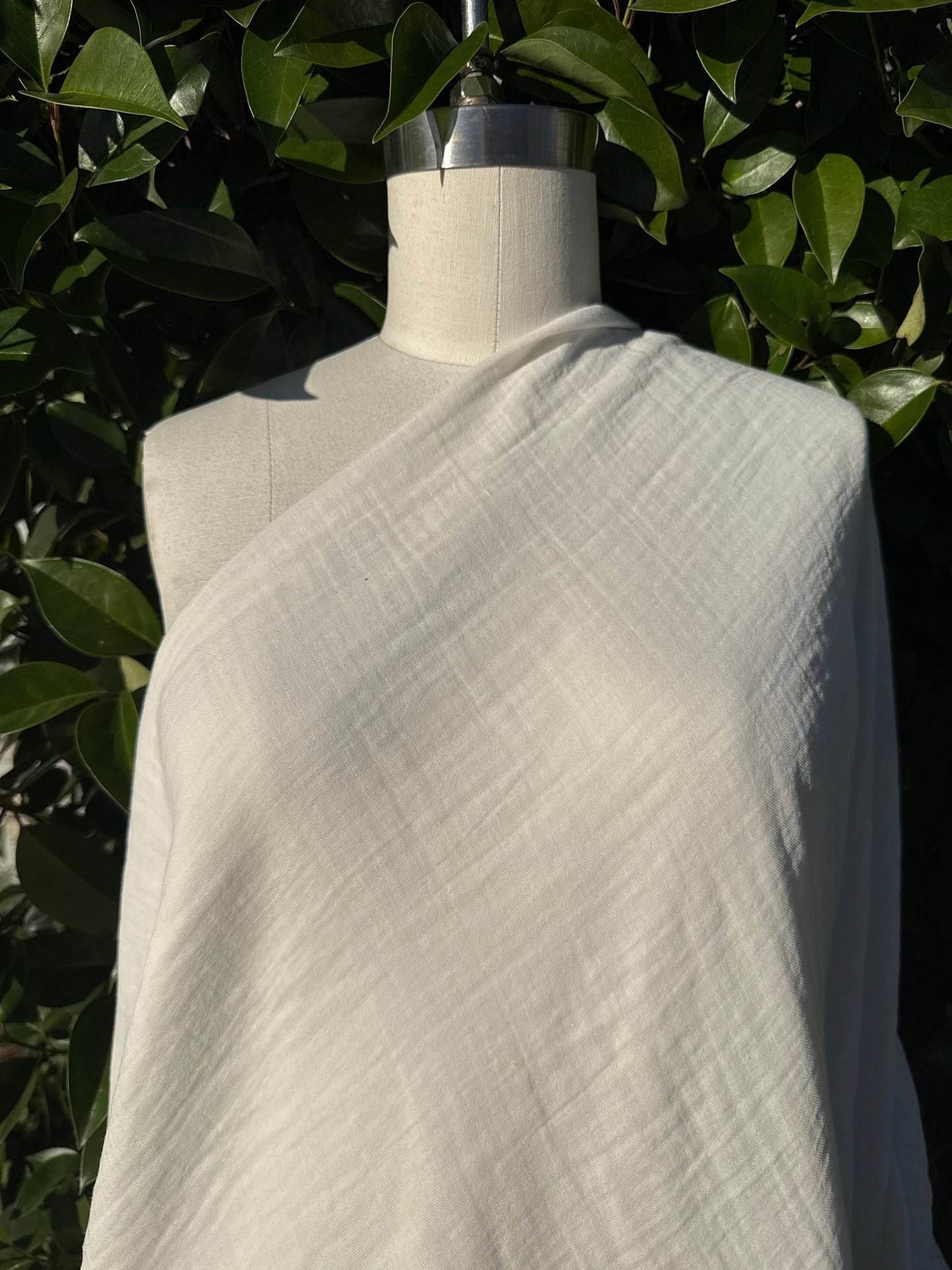 Natural White Double Cotton Gauze Woven "Marshmallow"