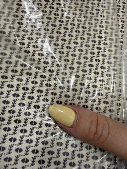 White Black Ditsy Calico Print Quilt Cotton "Eye in the Sky”