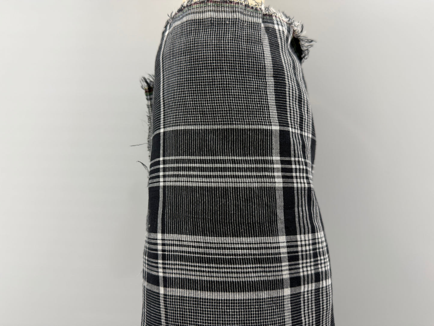 Black White Plaid Cotton Voile 20 Yards