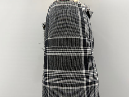 Black White Plaid Cotton Voile 20 Yards