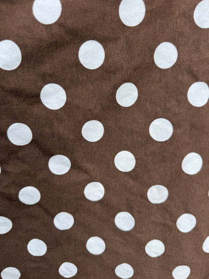 Brown White Medium Dot Cotton Jersey "Chocolate Chip Pancakes"