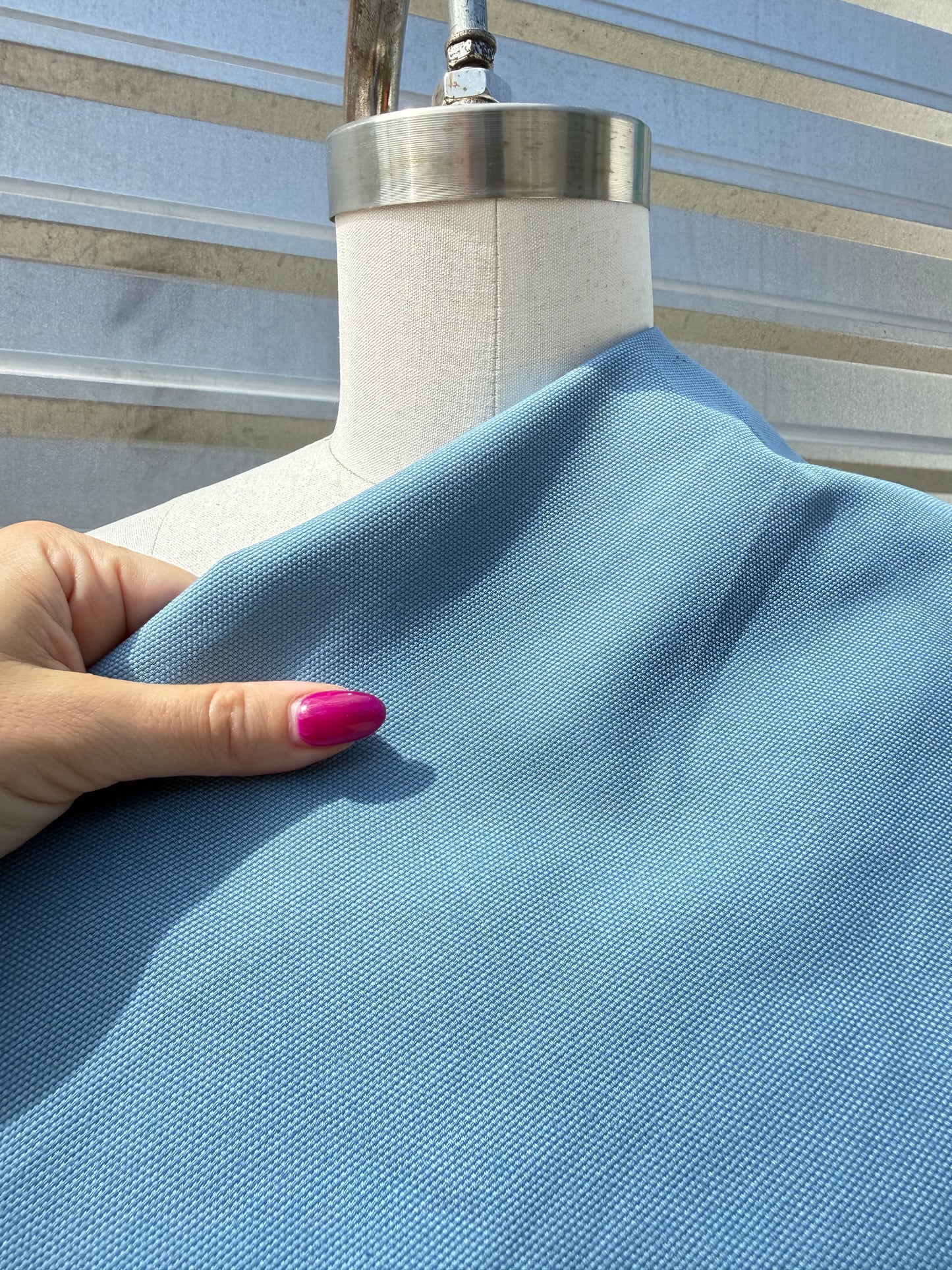 Sky Blue Cotton Canvas "Lake Washington”