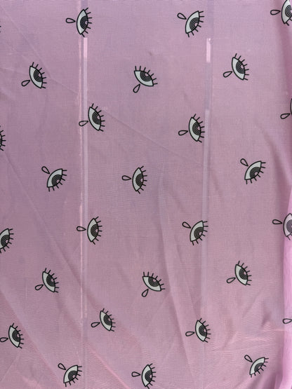 Pink White Black Eye Tear Print Nylon Spandex Mesh “Eye Opening”