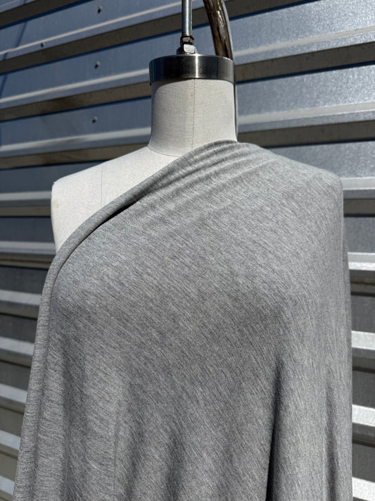 'Dove' Heather Grey Rayon Spandex Jersey – Deadstock | Pre-Cut Yardage
