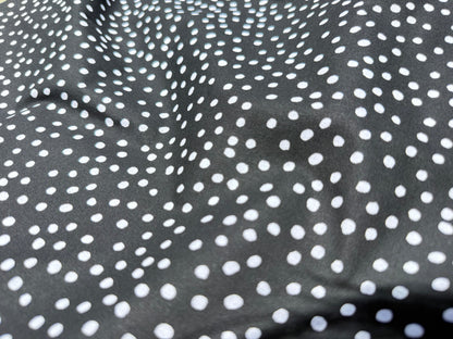 Black White Dot Print Quilt Cotton "Cha Cha Dot"