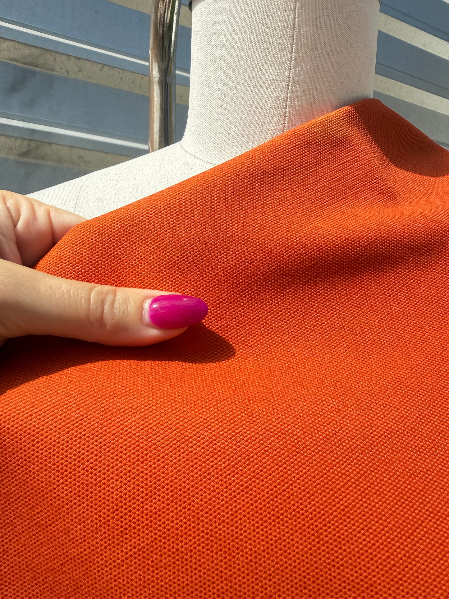 Pumpkin Orange Cotton Canvas "Lake Olga”