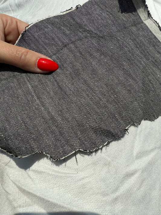 Medium Grey Denim Cotton Spandex "Smokey Mountain"