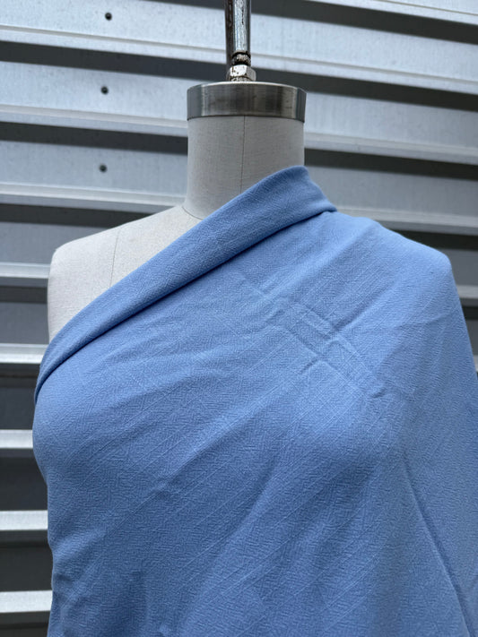 Sky Blue Rayon Linen Woven "Baby Blueberry"