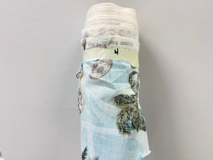 Blue Motorcycle Cotton 4 YARDS
