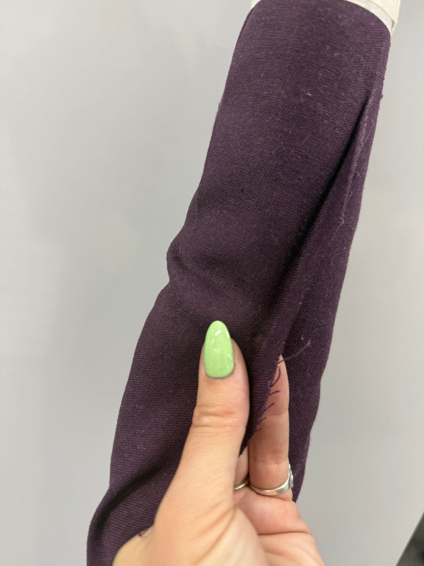 Plum Purple Cotton Linen  4 yards