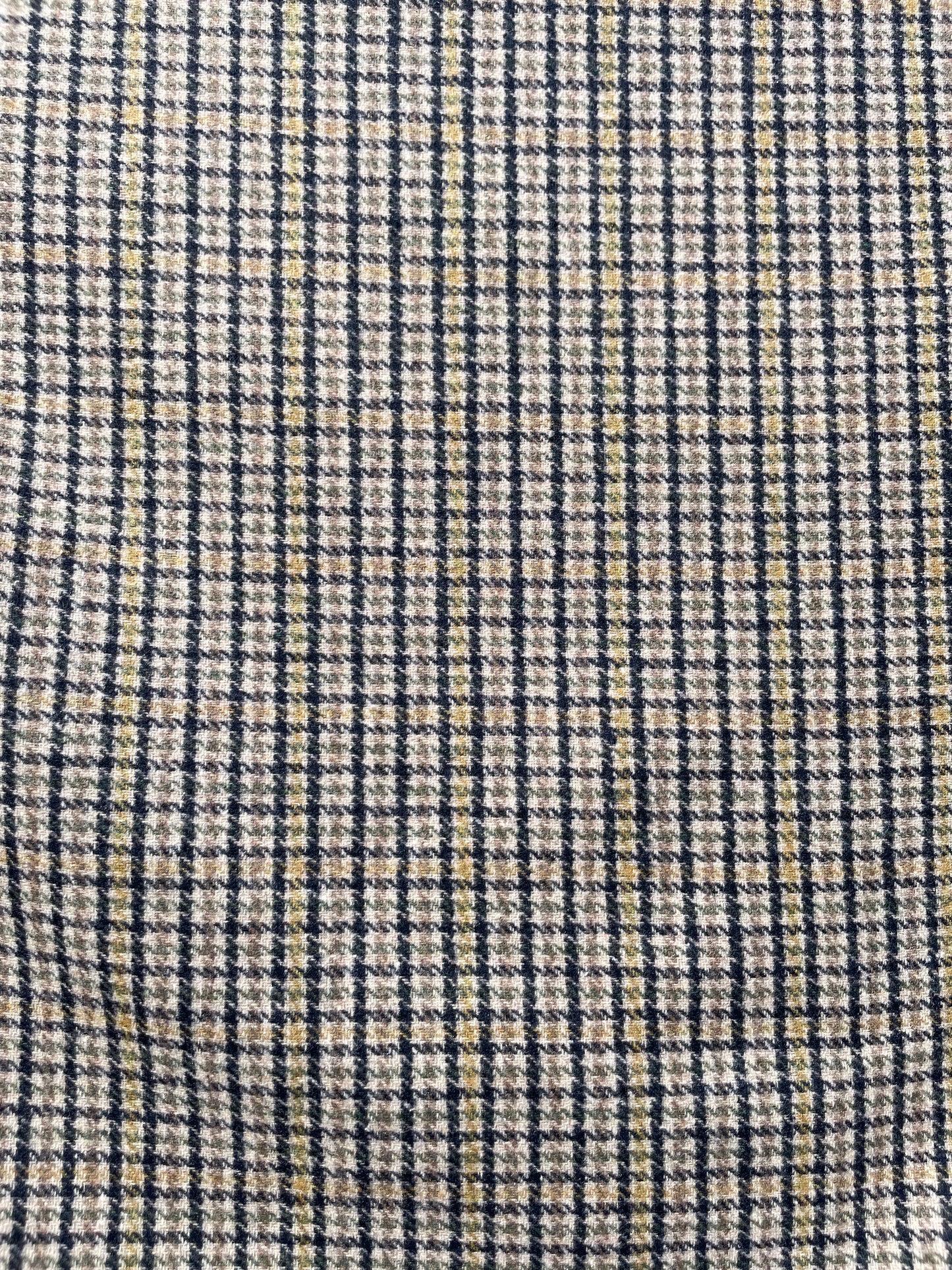Taupe Olive Cream Brown Plaid Wool Polyester Flannel "Shake That, Oliver"